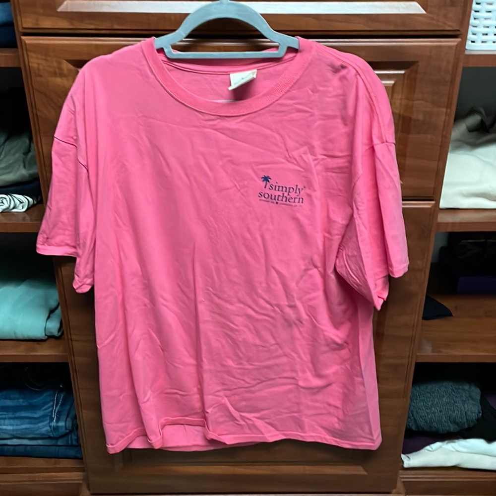Simply southern pink tshirt size XL gently used